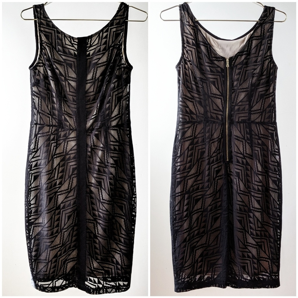 🖤London Times Cocktail Lace Overlay Dress - Picture 7 of 8